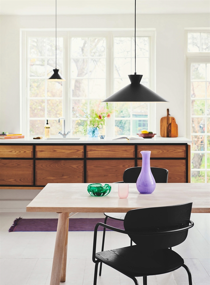 Dial 25 hanglamp, zwart